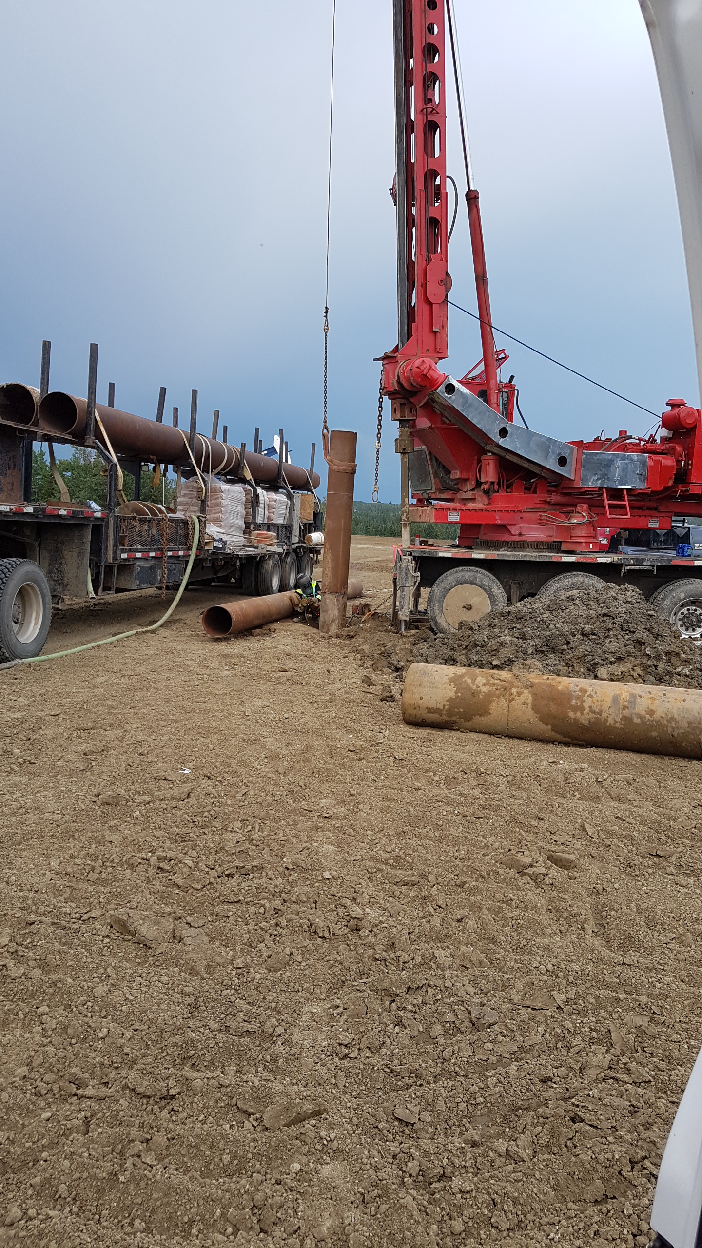 Drilling with pipes