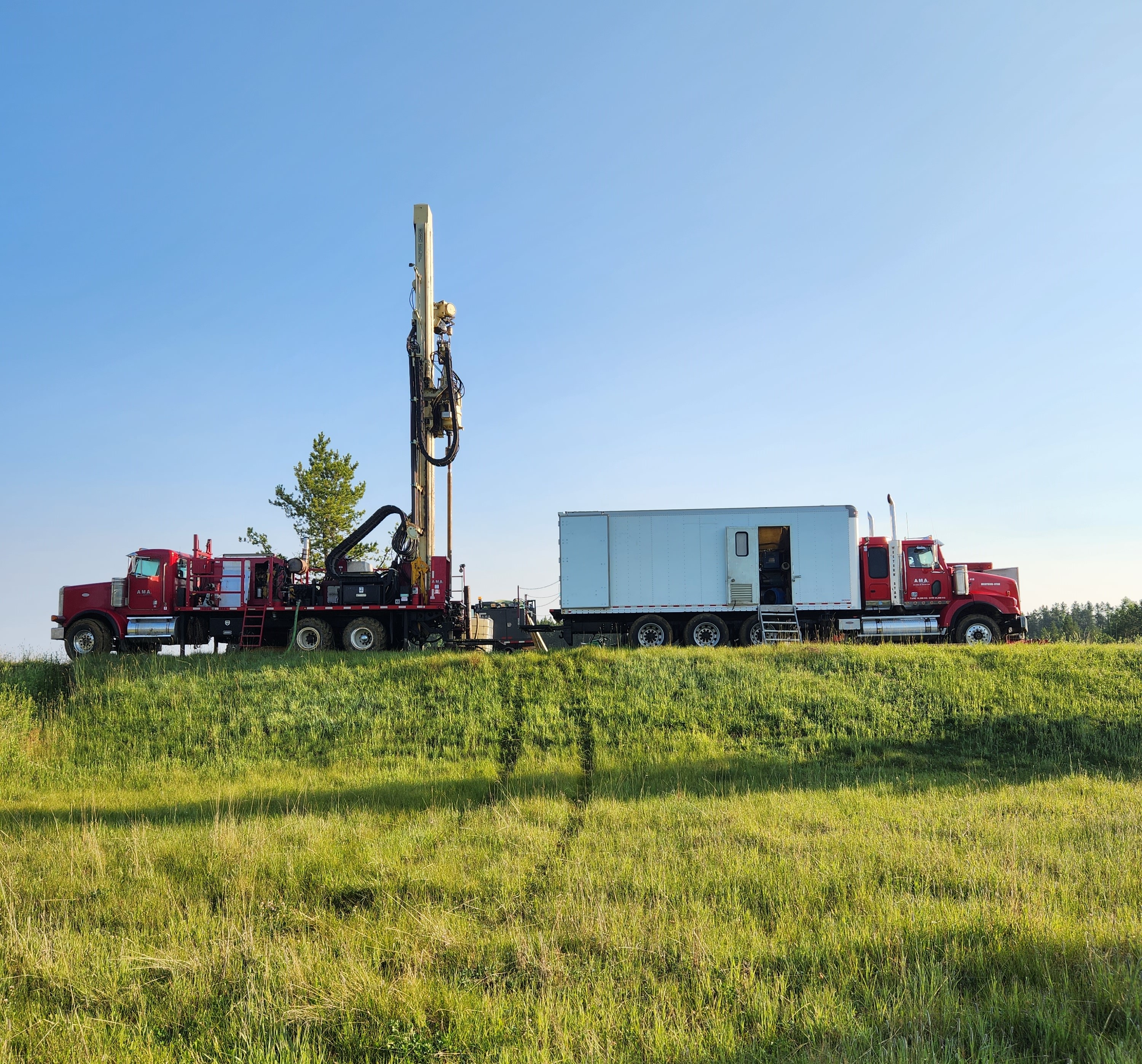 Sonic drilling in field
